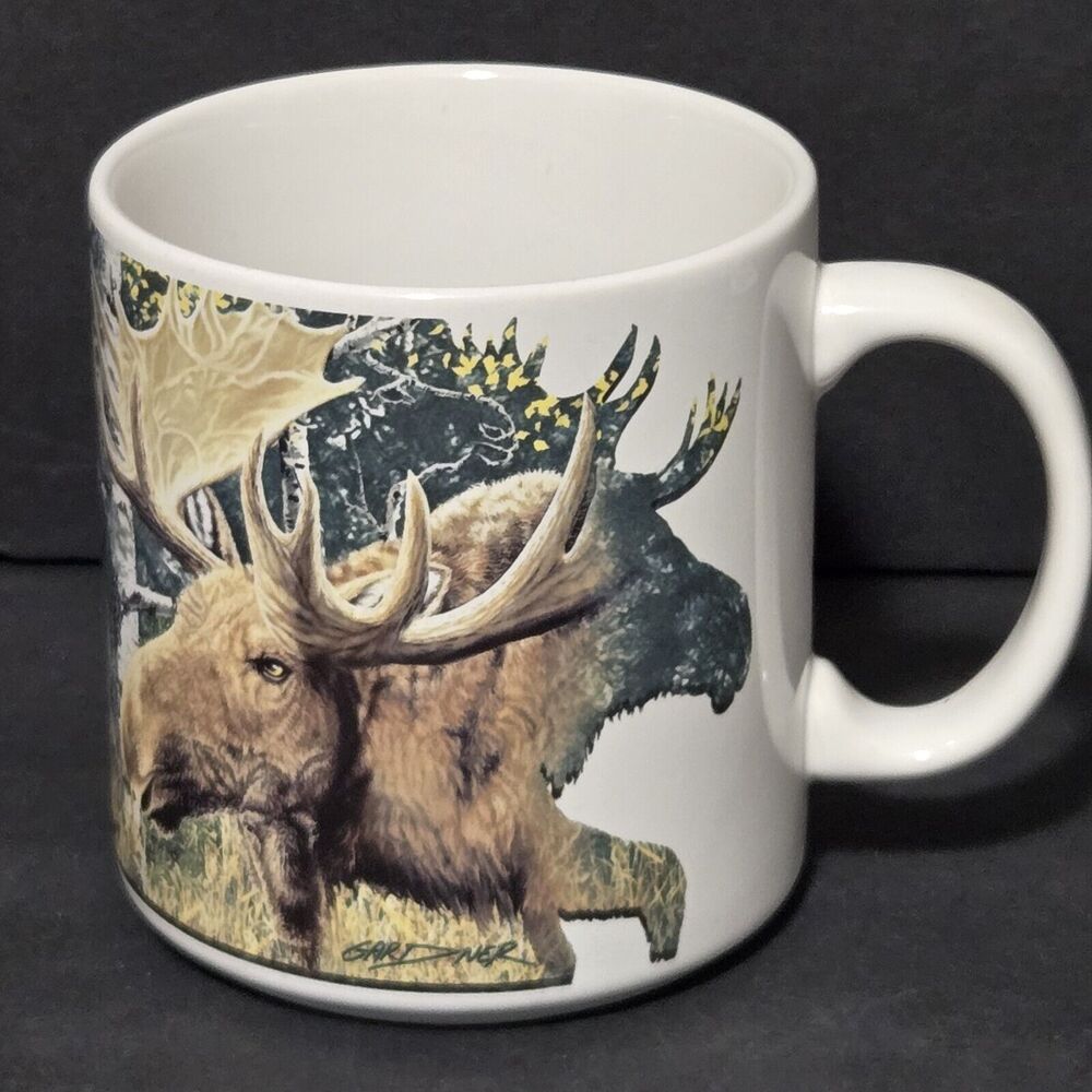 Moose Ceramic Mug By Gardner ~ Hidden Images Mug‎ Collection~Find 14 Moose